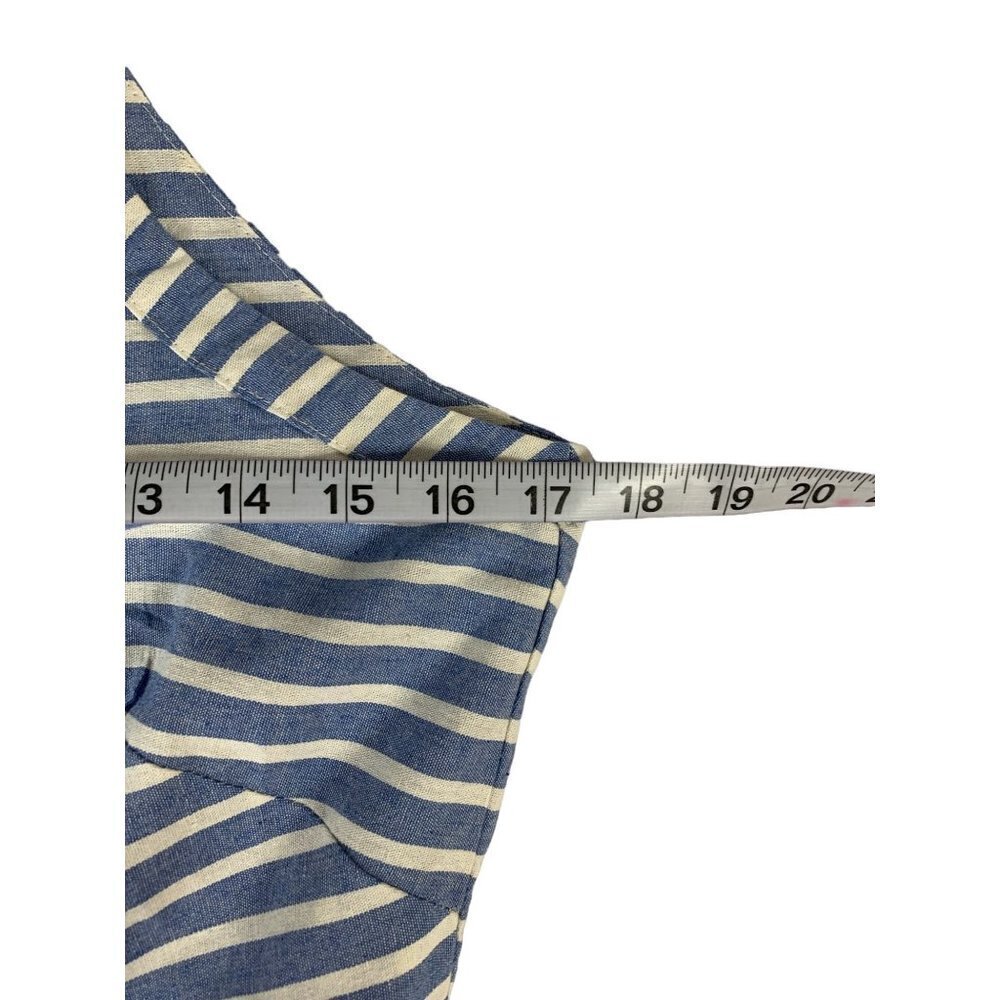 Women's Blue & White Stripe Pants Jumpsuit - Picture 4 of 8